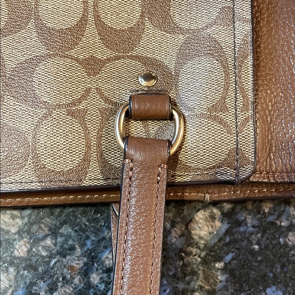 Coach Tan and Brown Signature Tote - Picture 15 of 16
